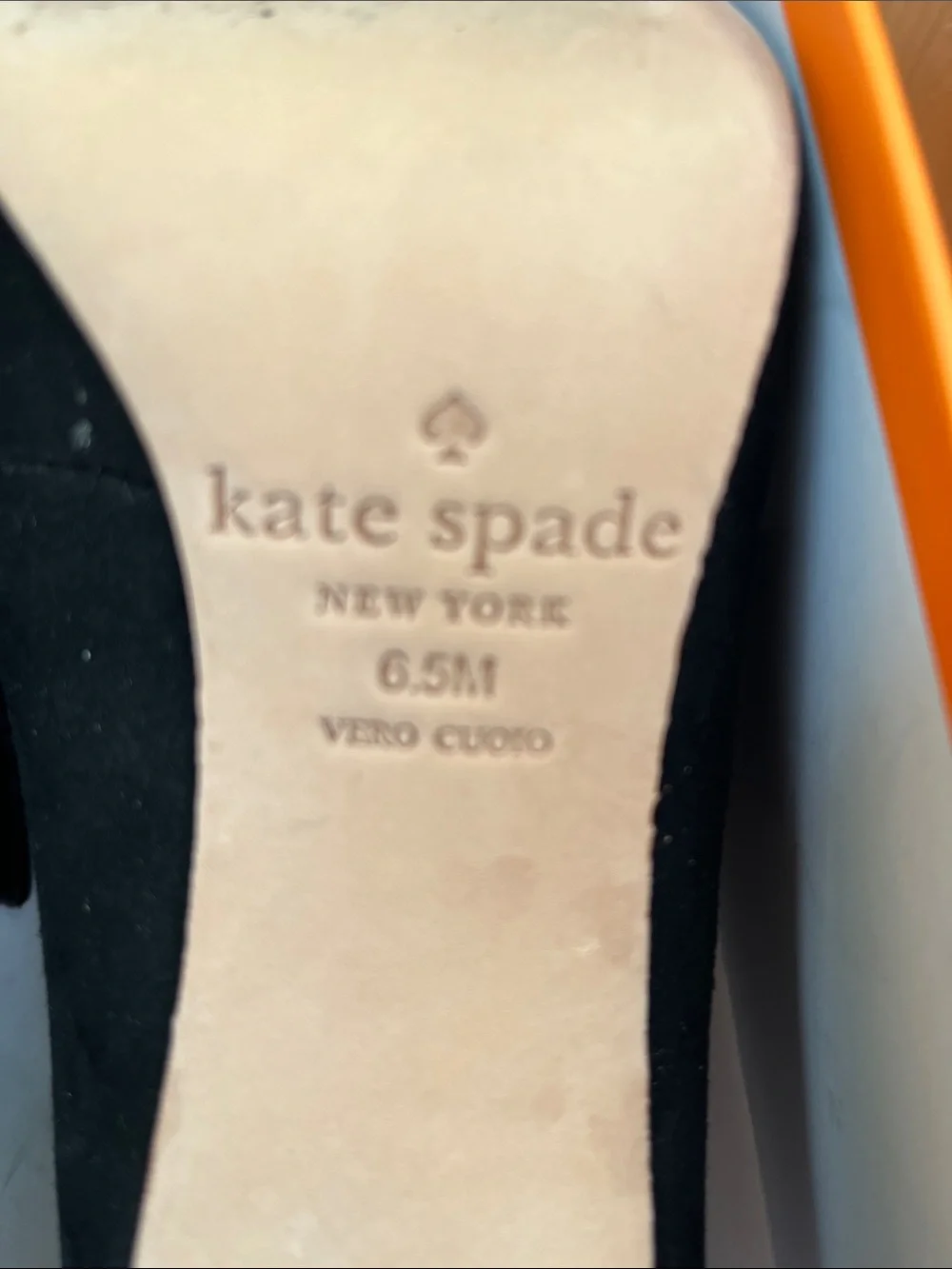kate spade Black Suede Bow Mary Jane Heels